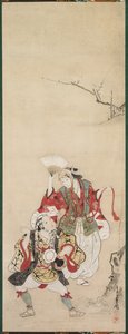Frühlings-Tänzer Manzai, 18. Jahrhundert von Miyagawa Chōshun