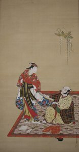 Samurai und Wakashu, frühes 18. Jahrhundert