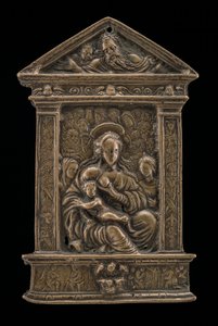 Madonna mit Kind und Heiligen, spätes 15. - frühes 16. Jahrhundert von Moderno