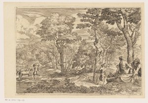 Waldlandschaft mit Satyrn