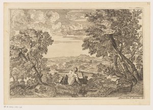 Landschaft mit vier ruhenden Männern (Landschaften nach Tizian, Serientitel)