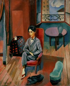 Porträt von Jean Cocteau in seinem Studio