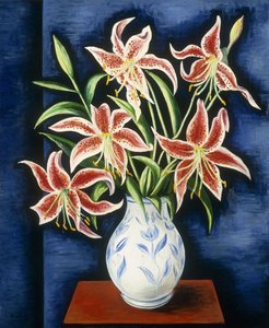 Vase mit Lilien von Moise Kisling