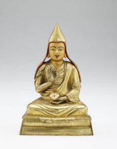 Unbekannter Lehrer, aus einem Teilset von Lamas und Lehrern, Mitte 19. Jahrhundert von Mongolian School