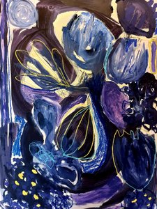 Blaue Lila Blüten