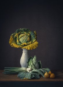 Rustikales Kohl-Stillleben
