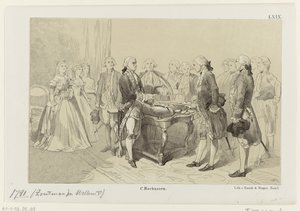 Wilhelm V. ehrt die Helden der Seeschlacht bei Doggersbank, 1781 von Monogrammist IHM
