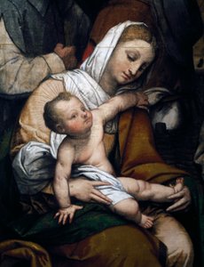 Geburt Christi oder Anbetung der Hirten von Moretto da Brescia