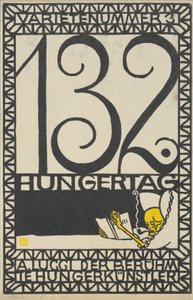 Varieté-Nummer 3: 132. Fastentag, A. Lucci der berühmte Hungerkünstler, 1907 von Moritz Jung