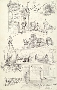 Wiener Typen 1885 (Wien im Sommer) von Moritz Ledeli