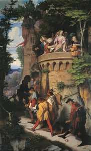 Die Rose oder die Reise des Künstlers, 1847 von Moritz Ludwig von Schwind