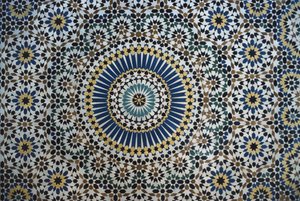 Kasbah von Thamiel Glaoui, Zellij-Fliesenarbeit, Detail (Keramik)