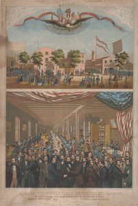 Cooper Shop Volunteer Refreshment Saloon - Der erste für Freiwillige der Union in den Vereinigten Staaten eröffnet, ca. 1862