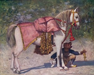 Ein berühmtes geführtes Pferd im Gefolge des Rao von Cutch, 1903 von Mortimer L Menpes