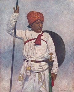 Ein bewaffneter Gefolgsmann der Bombay-Häuptlinge, 1903