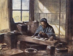 Ein Cloisonné-Arbeiter von Mortimer Ludington Menpes