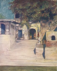 Ein berühmter Brunnen, Delhi, 1905 von Mortimer Ludington Menpes