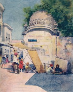 An einer Straßenecke, Amritsar, 1905 von Mortimer Ludington Menpes