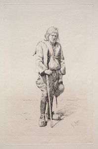 Mann mit Spazierstock von Mortimer Menpes