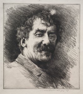 Porträt von Whistler mit der weißen Locke