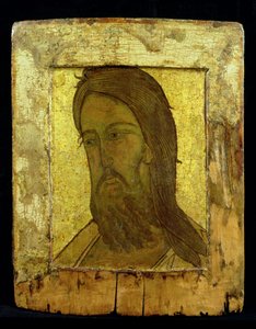 Ikone des Heiligen Johannes des Täufers, um 1500 (Goldblatt und Tempera auf Holztafel) von Moscow School