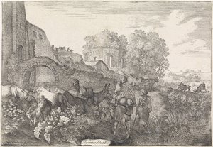 Landschaft mit Reisenden von Moyses van Wtenbrouck