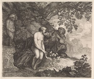 Vertumnus versucht Pomona zu verführen