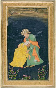 Ein Mullah verbeugt sich vor einem Mann in iranischer Kleidung, der ihn aus seiner Unterwerfung erhebt, aus dem Small Clive Album