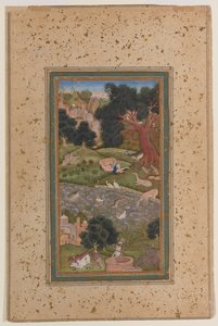 Majnun in der Wildnis, ca. 1600 von Mughal School