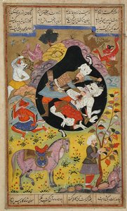 Rustam tötet den Weißen Div, 1608
