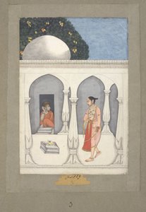Eine Dame besucht ein Saiva-Schrein, ca. 1740