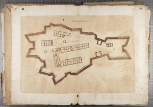 Portfolio von Zeichnungen von Mutio Oddi aus Urbino und anderen - Hafen von Fuentes, ca. 1635-40