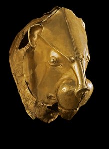 Mykenische Kunst: goldener Rhyton in Form eines Löwenkopfes