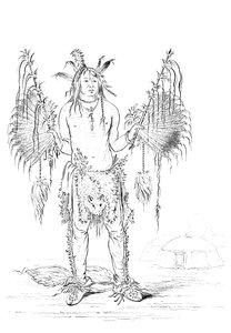 Porträt eines amerikanischen Ureinwohners, 1841 von Myers and Co