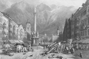 Innsbruck (Gravur) von Myles Birket (after) Foster