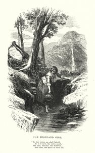 William Wordsworth: Das Hochlandmädchen (Gravur) von Myles Birket (after) Foster