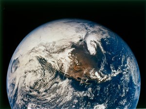 Nord- und Zentralamerika von Apollo 16, 16. April 1972