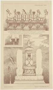 Dekorationen beim Besuch des deutschen Kaisers in Amsterdam, 1891