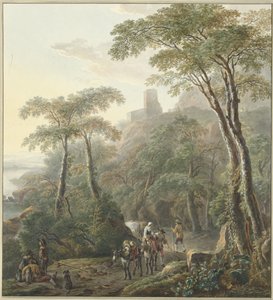 Landschaft mit Hirten und Milchmädchen