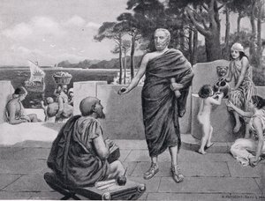 Thukydides im Exil, Illustration aus Hutchinsons History of the Nations, 1915
