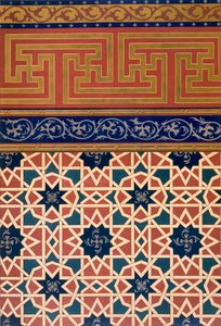 Architektonische Dekoration, Mosaikarbeit, einschließlich Rand, veröffentlicht 1883 von N. Simakoff