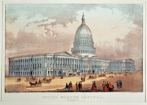 Das Kapitol in Washington von N. and Ives J.M. (1824-95) Currier