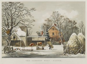 Das Bauernhaus - Winter von Currier and Ives