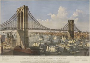 Die große East River Hängebrücke: Verbindung der Städte New York und Brooklyn