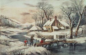 The Ingleside Winter, veröffentlicht von Currier & Ives