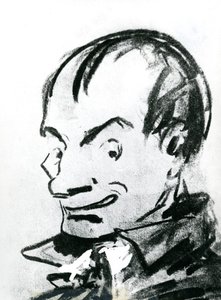 Karikatur von Charles Baudelaire (1821-67)