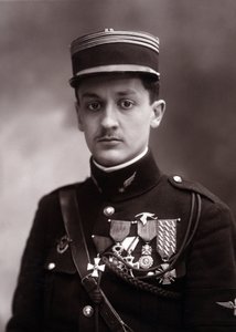 Porträt von Georges Guynemer (1894-1917), französischer Kriegspilot, der im Ersten Weltkrieg 1914-1918 starb