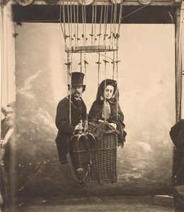 [Nadar mit seiner Frau Ernestine in einem Ballon], ca. 1865, gedruckt in den 1890er Jahren