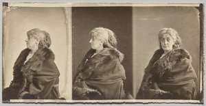 Porträt von Ernestine Nadar, der Frau des Künstlers, mit Pelzstola von Nadar