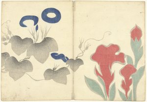 Blaue Winde und rote Blumen (Prentenalbum van Korin, Korin gafu)